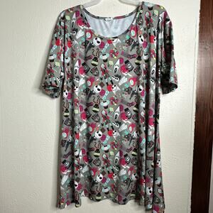 Woman's Nightmare Before Christmas Size 2X Long Tunic Polyester Top